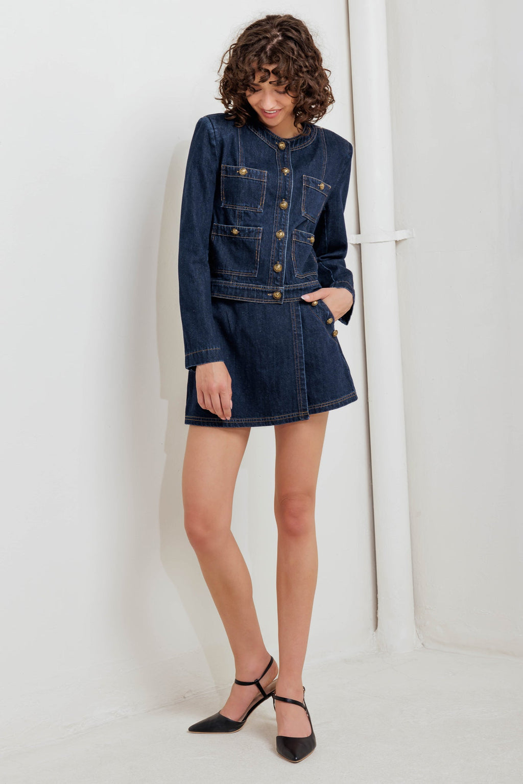GLAM CODE DENIM JACKET - 90% Cotton