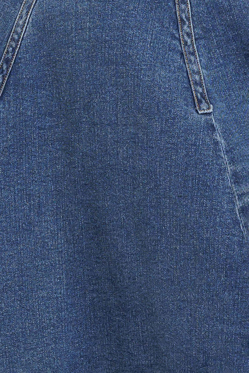 COWBOY CURVE DENIM MIDI SKIRT - 99% Cotton 1% Spandex