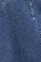 COWBOY CURVE DENIM MIDI SKIRT - 99% Cotton 1% Spandex