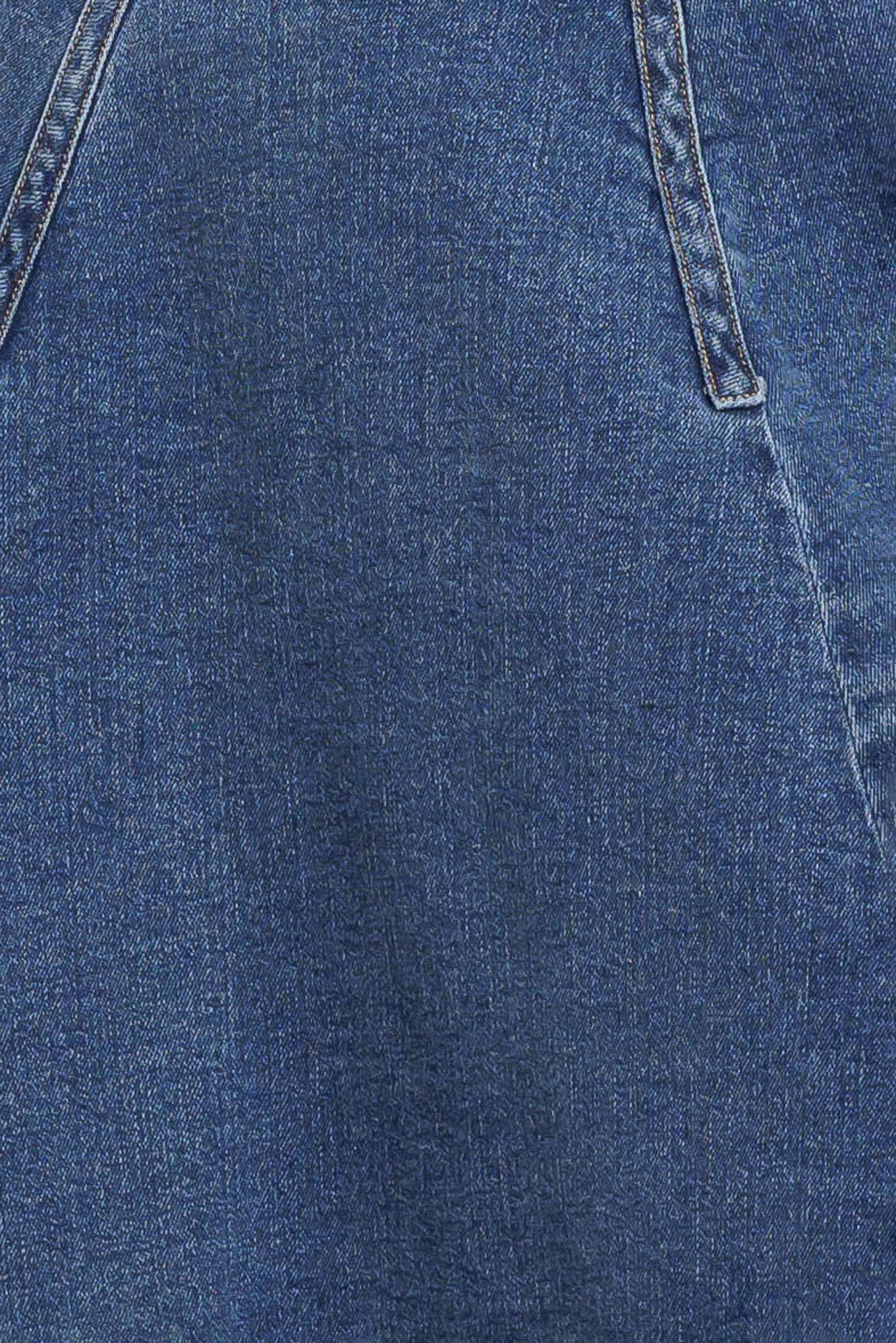 COWBOY CURVE DENIM MIDI SKIRT - 99% Cotton 1% Spandex