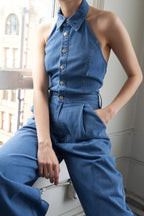 SERENE SEASONS DENIM JUMPSUIT - 95% Cotton