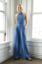 SERENE SEASONS DENIM JUMPSUIT - 95% Cotton