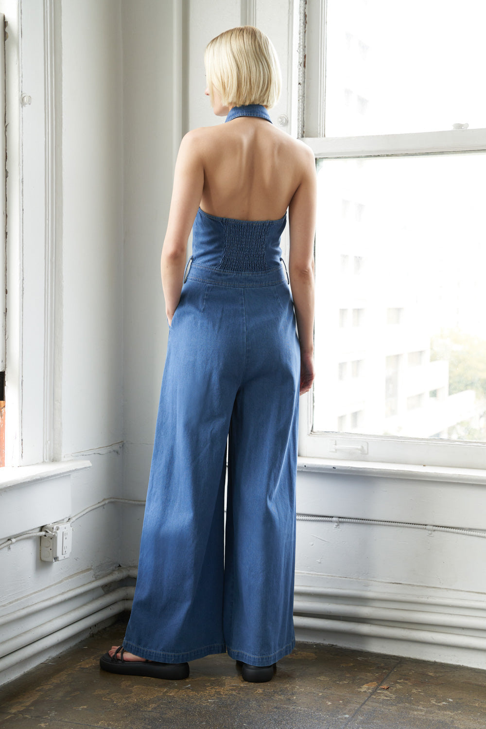 SERENE SEASONS DENIM JUMPSUIT - 95% Cotton