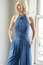 SERENE SEASONS DENIM JUMPSUIT - 95% Cotton