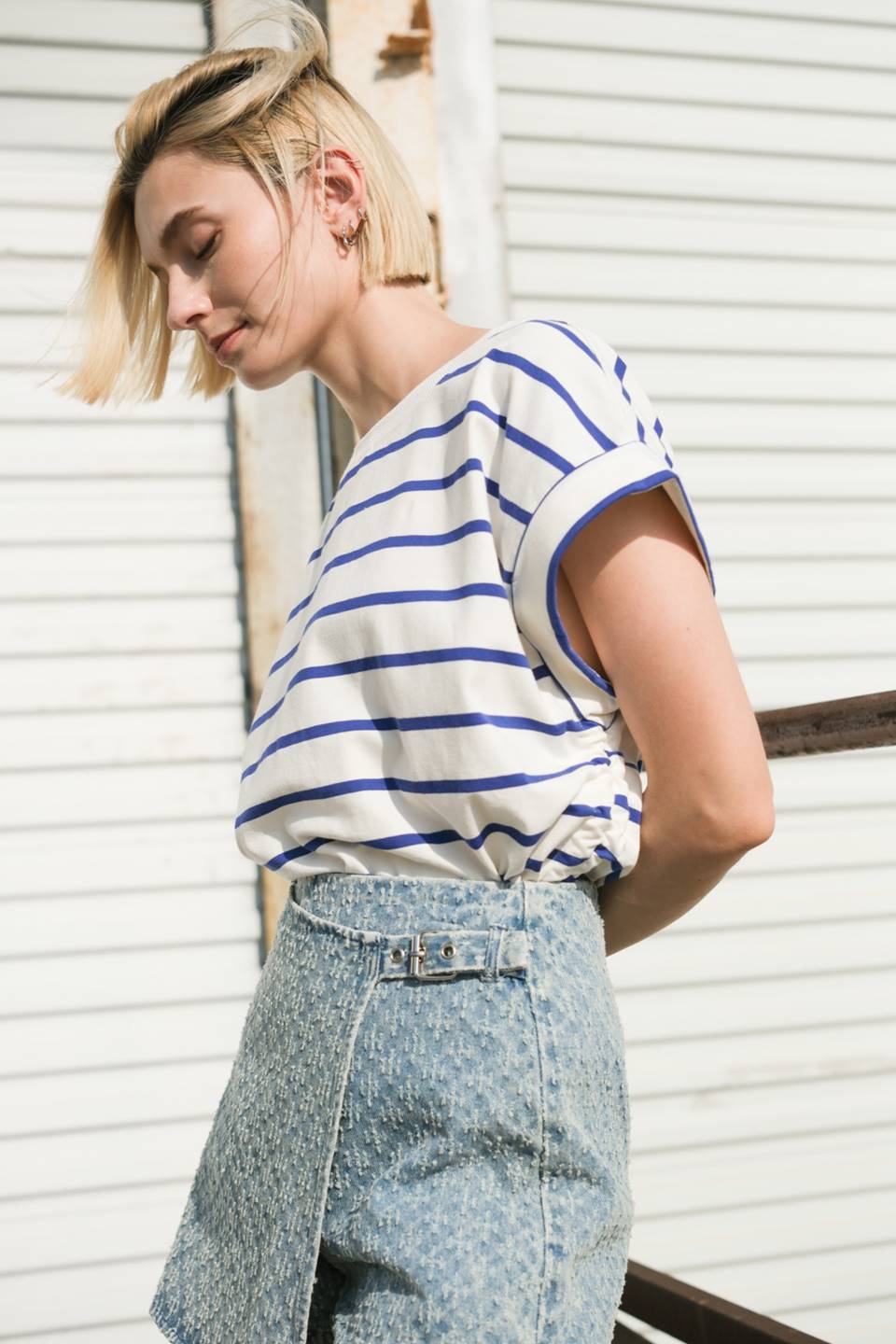 NO ONE PRETTIER DENIM SKORT -  90% Cotton
