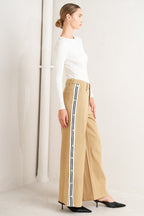 ELEGANT ELEVATION WOVEN TWILL PANTS