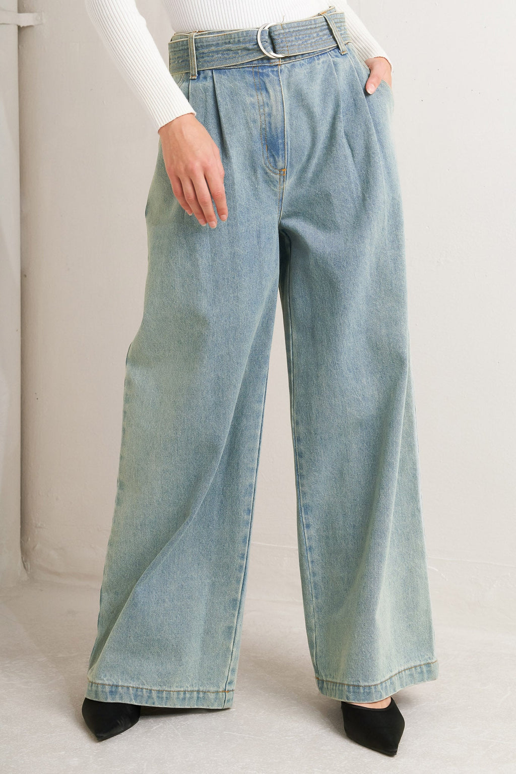 THINK OF ME DENIM PANTS