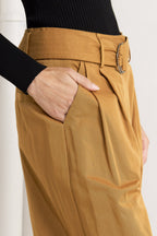 ELEGANCE UNVEILED WOVEN PANTS - 90% Cotton
