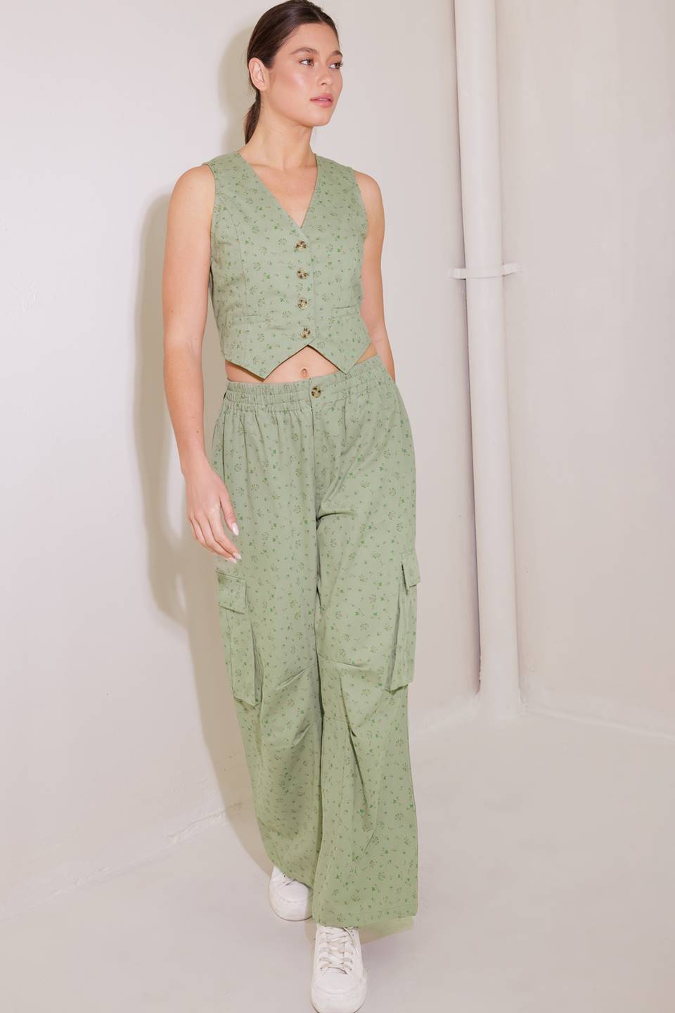 DRIFTING CURRENTS OLIVE WOVEN PANTS