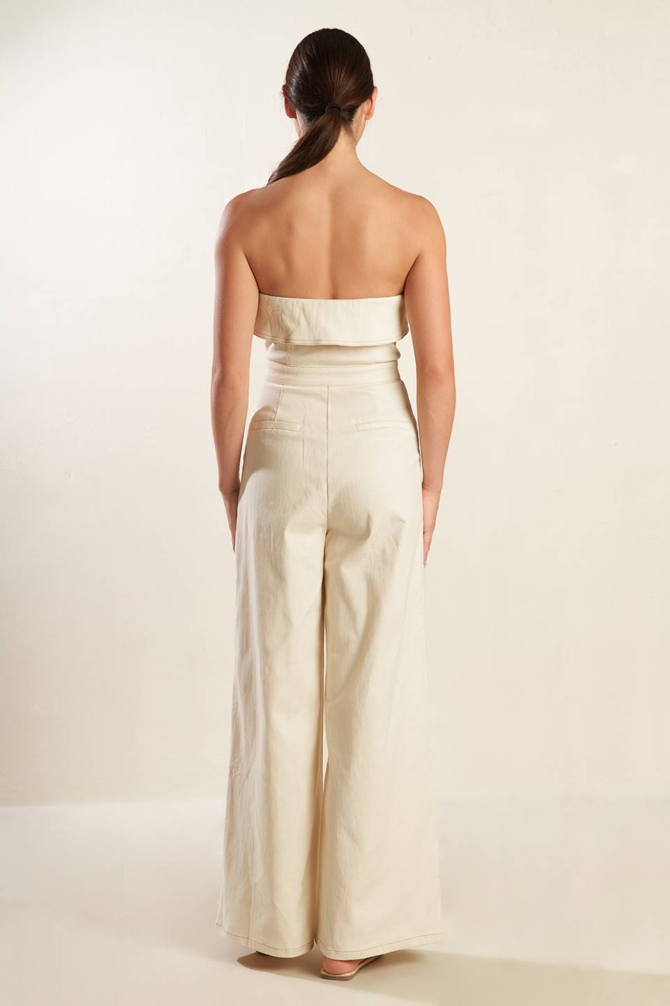 WEEKEND GETAWAY WOVEN JUMPSUIT - 97% Cotton
