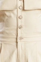 WEEKEND GETAWAY WOVEN JUMPSUIT - 97% Cotton