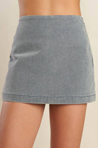 DAISY DATE DENIM SKORT - 99% Cotton