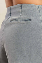 DAISY DATE DENIM SKORT - 99% Cotton