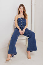 DREAM STATE BLUE DENIM PANTS - 99% Cotton