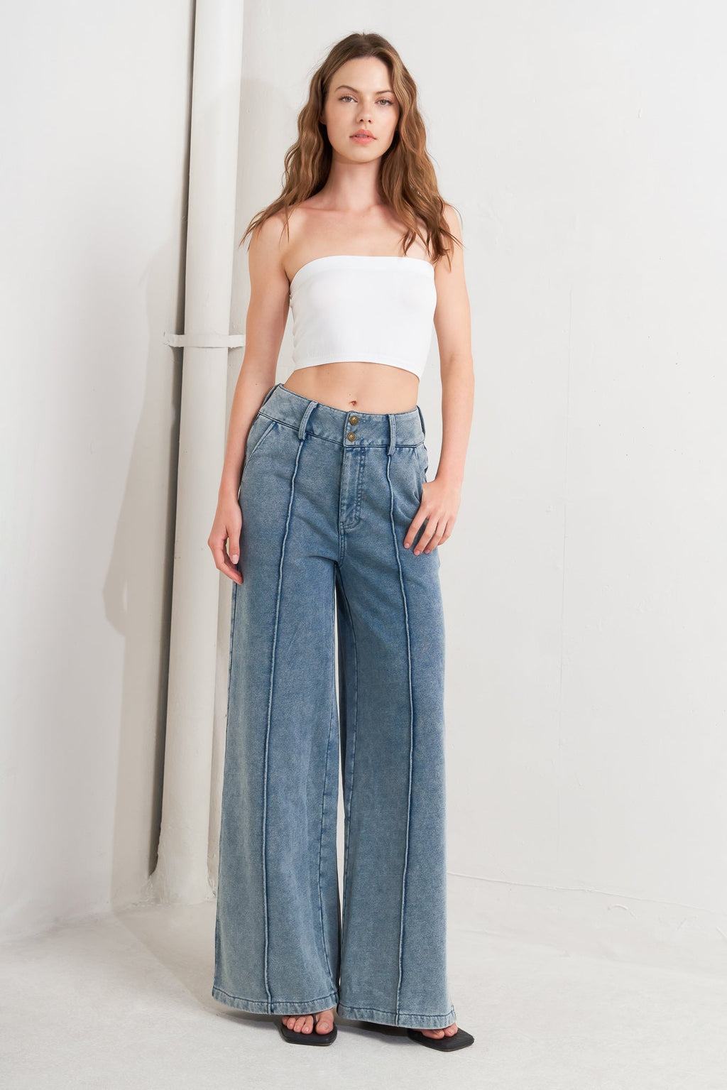 TAILORED FRAME FRENCH TERRY PANTS