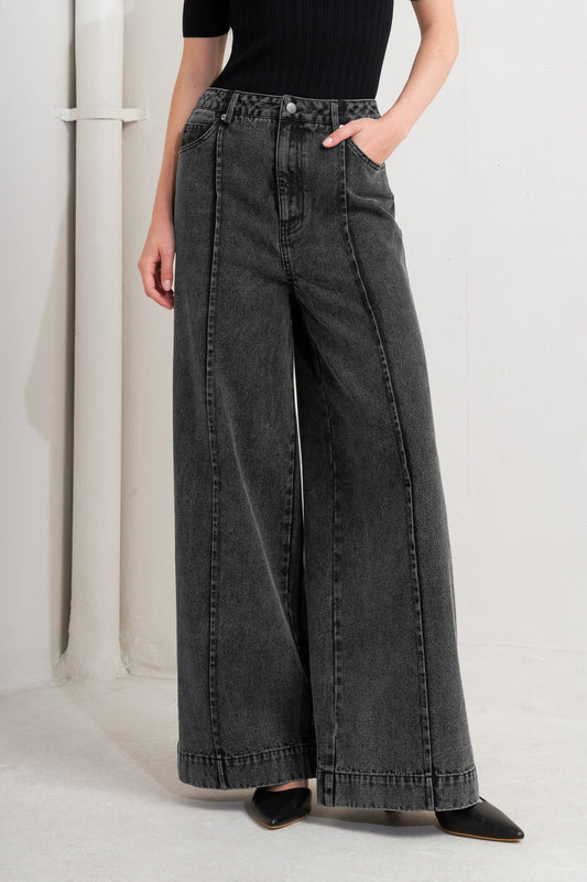 GRAPHITE MUSE DENIM PANTS - 90% Cotton