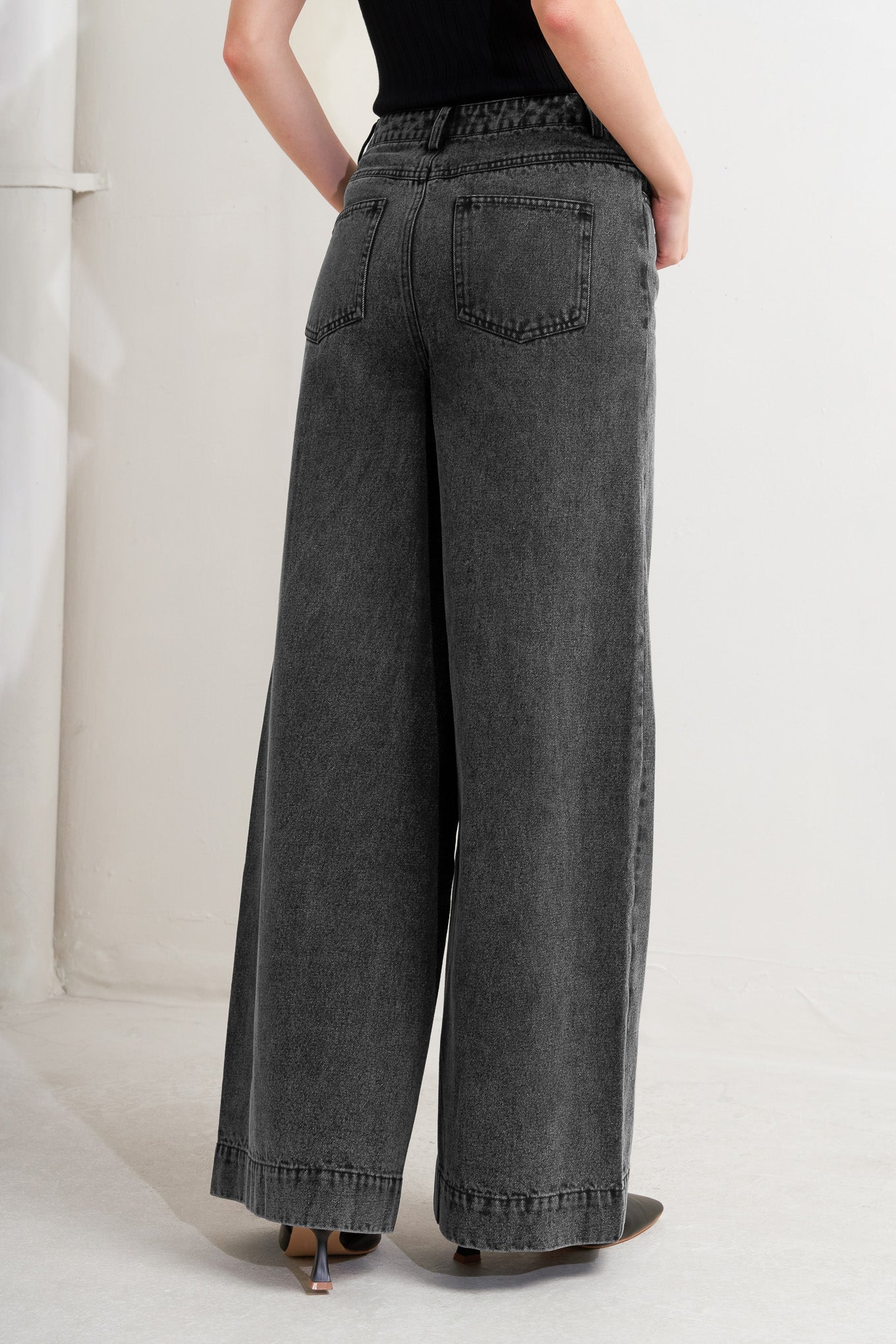 GRAPHITE MUSE DENIM PANTS - 90% Cotton