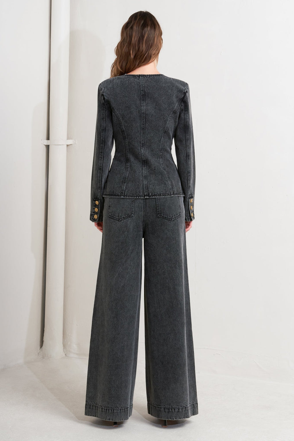 GRAPHITE MUSE DENIM PANTS - 90% Cotton