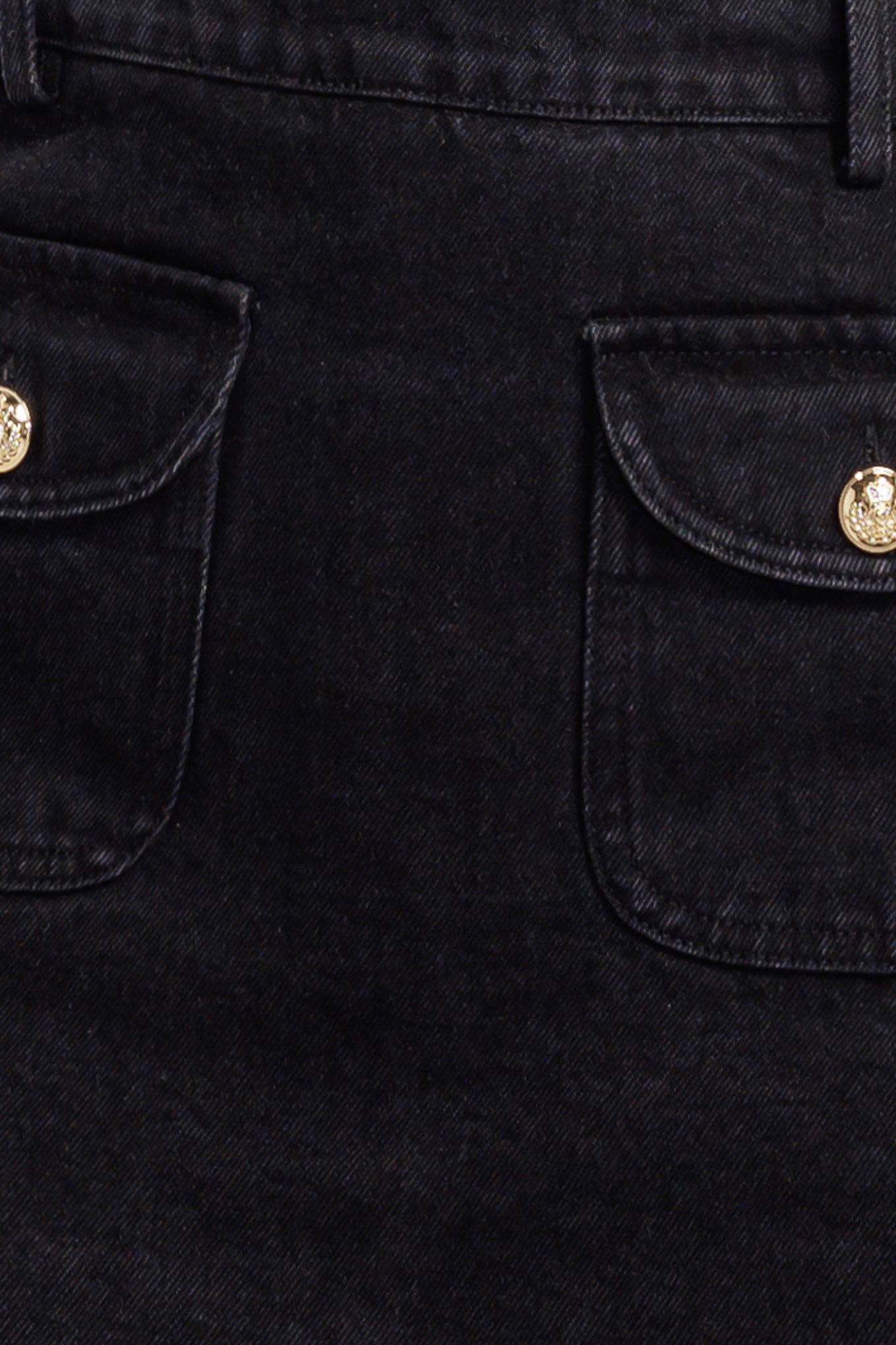 TAILORED FLOW BLACK WOVEN SKORT - 91% Cotton