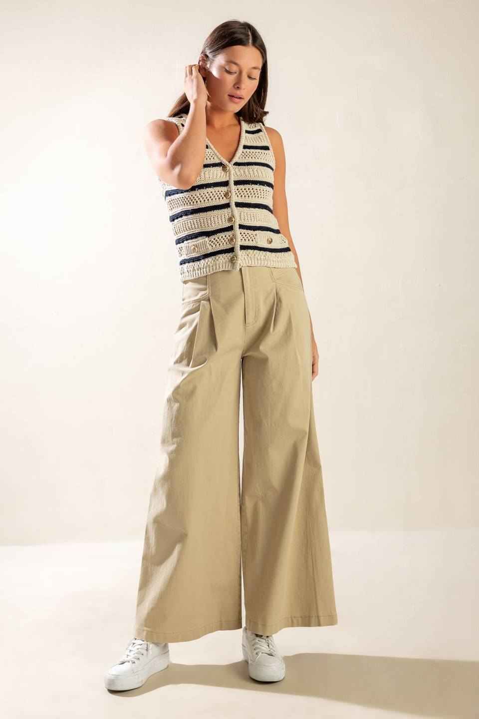INTO THE NATURAL SWEATER KNIT VEST - 97% Cotton