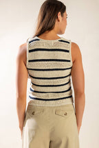 INTO THE NATURAL SWEATER KNIT VEST - 97% Cotton