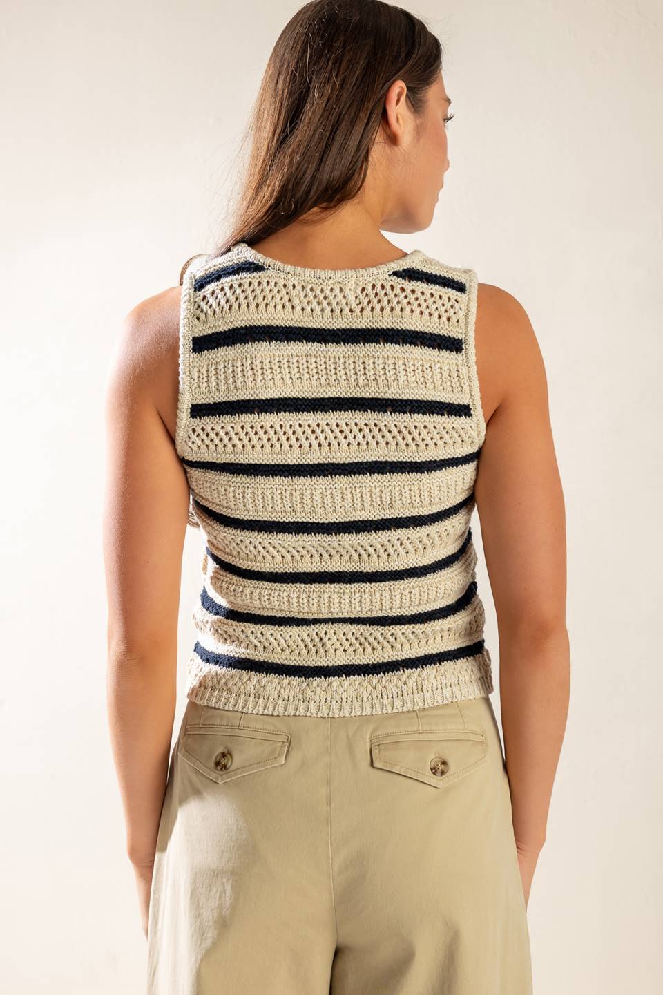 INTO THE NATURAL SWEATER KNIT VEST - 97% Cotton