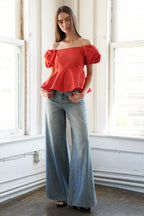STUNNING GLORY WOVEN TOP