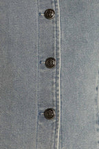 DAISY DATE DENIM VEST - 99% Cotton