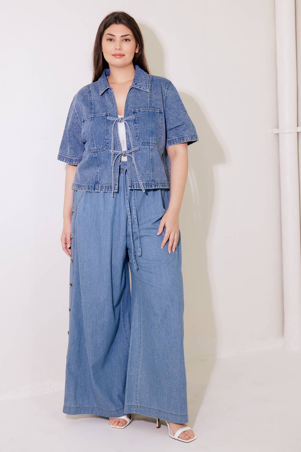 BY CHANCE DENIM TOP - 90%cotton