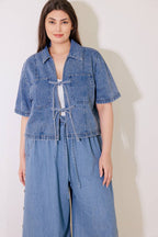 BY CHANCE DENIM TOP - 90%cotton