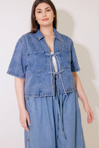 BY CHANCE DENIM TOP - 90%cotton