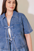 BY CHANCE DENIM TOP - 90%cotton