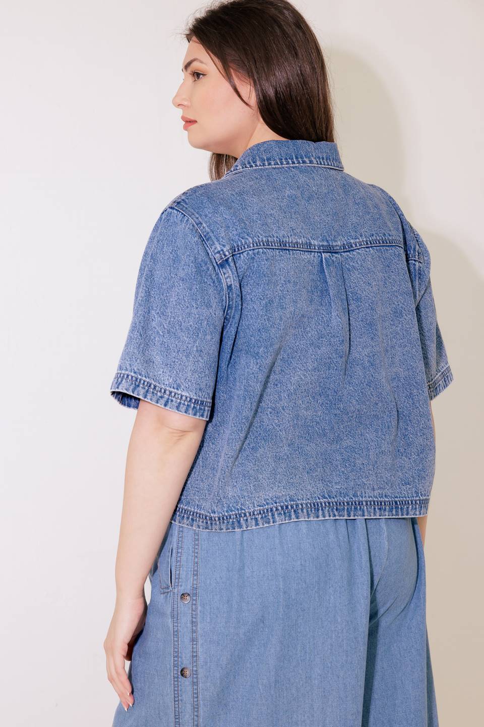BY CHANCE DENIM TOP - 90%cotton
