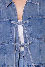 BY CHANCE DENIM TOP - 90%cotton