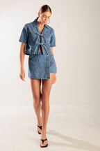 BY CHANCE DENIM TOP - 90%cotton