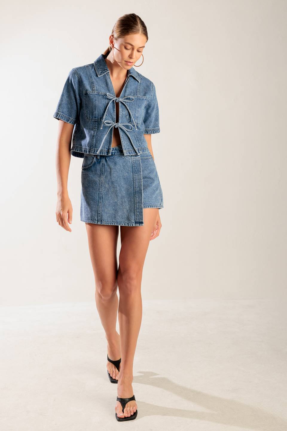 BY CHANCE DENIM TOP - 90%cotton