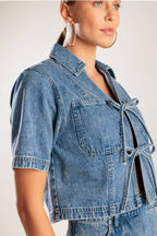 BY CHANCE DENIM TOP - 90%cotton