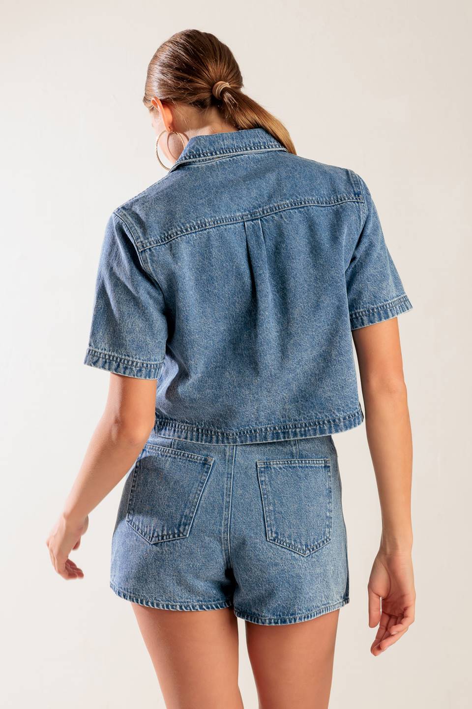 BY CHANCE DENIM TOP - 90%cotton