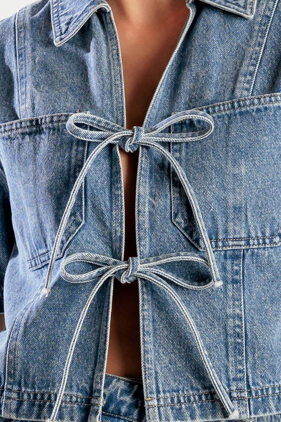 BY CHANCE DENIM TOP - 90%cotton