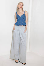WHISPER SOFTLY BLUE DENIM TOP - 90% Cotton
