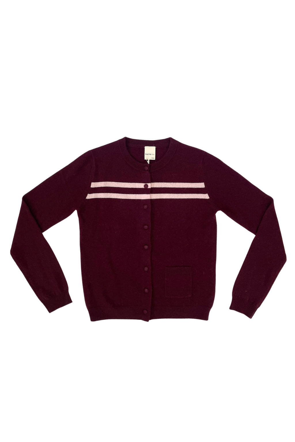 Cashmere Wool Stripe Cardigan