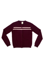 Cashmere Wool Stripe Cardigan