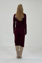 Cashmere Wool Stripe Cardigan