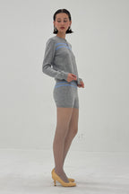 Cashmere Wool Stripe Cardigan