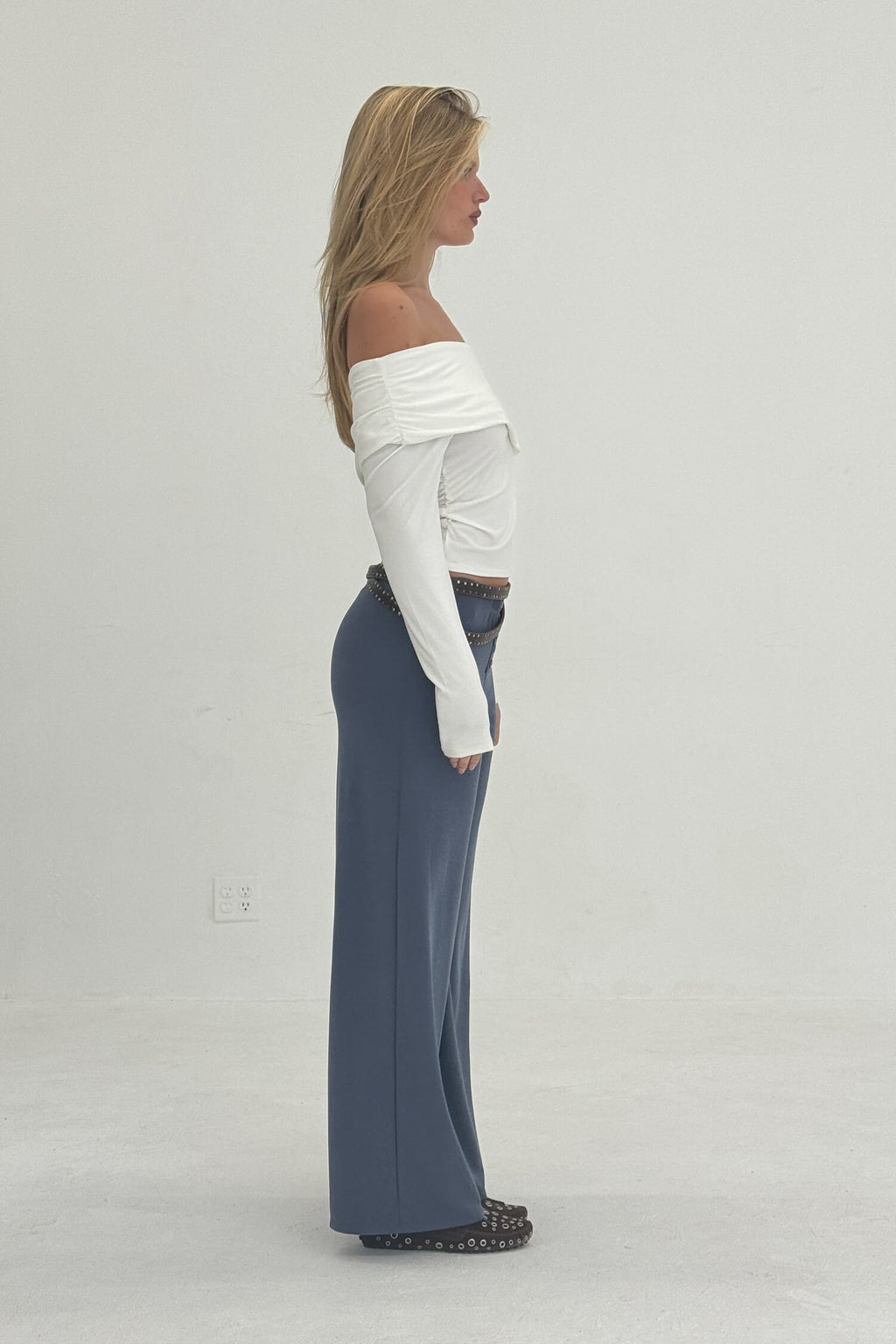 Half Open Shoulder Top - 92% Tencel