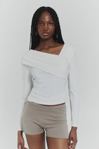 Half Open Shoulder Top - 92% Tencel