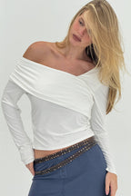 Half Open Shoulder Top - 92% Tencel