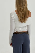 Half Open Shoulder Top - 92% Tencel