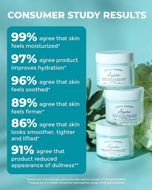 AZURE Smooth Neck + Face Water Cream - The Peony Haus