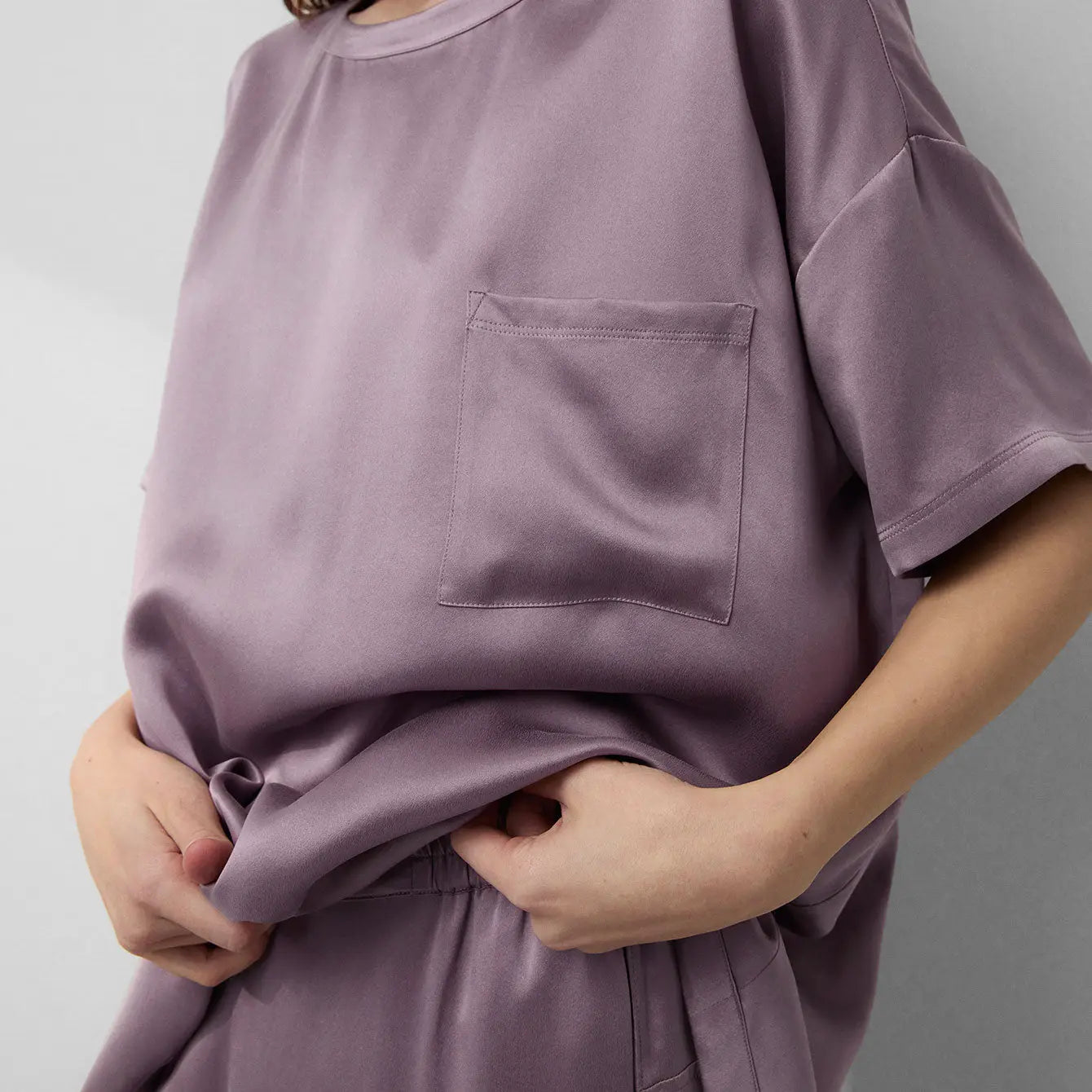 Washable Silk Tee Pant Set